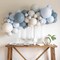 Dusty Blue Balloons Garland Arch Kit, Haze Blue Sand White Balloon Arch Kit, Pastel Blue Beige Balloon for Baby Shower Gender Reveal Party Decorations